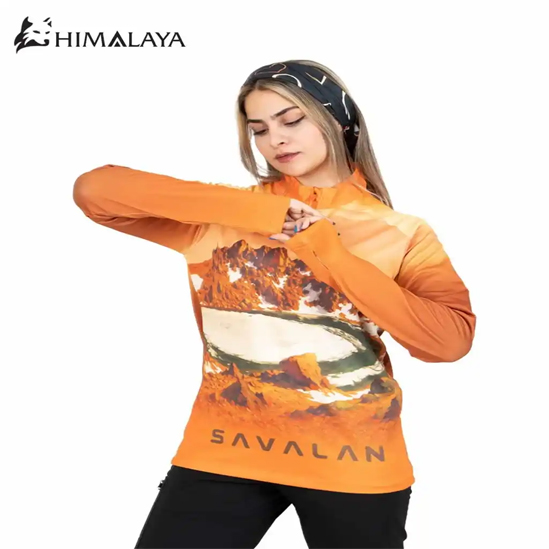 بلوز نیم زیپ میکرو هیمالیا طرح سبلان CM93 6