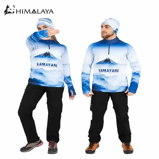 بلوز میکرو نیم زیپ کوهنوردی هیمالیا طرح دماوند CM93