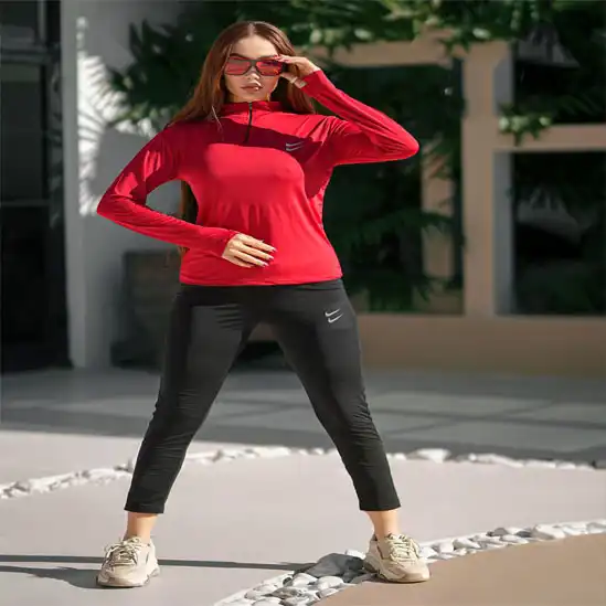 ست بلوز شلوار نیم زیپ زنانه