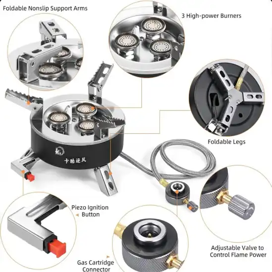 اجاق سه شعله حرفه‌ای M-3D