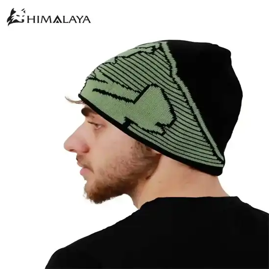 کلاه بافت داخل پلار طرح کوه هیمالیا