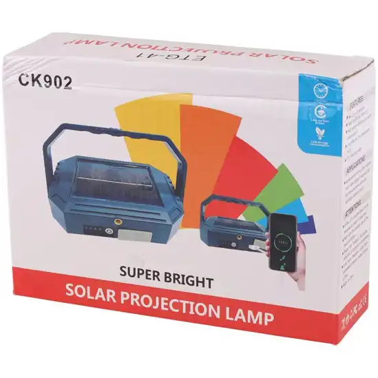 پروژکتور سیار شارژی و پاور بانک خورشیدی مدل CK902